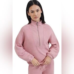 UGG “Elana” Mixed Half-Zip Pullover